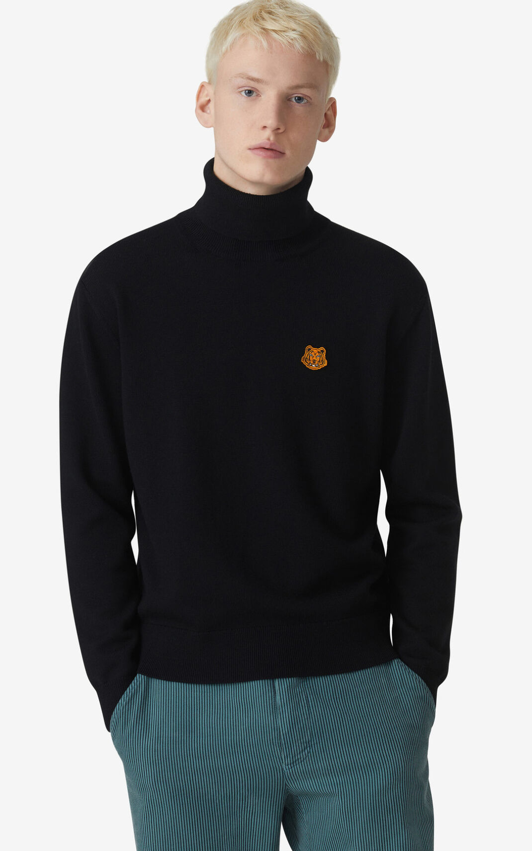 Kenzo Tiger Crest roll neck Stickad Tröja Herr | 43507-KFAU